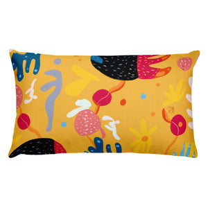 Abstract Yellow single-sided cushion