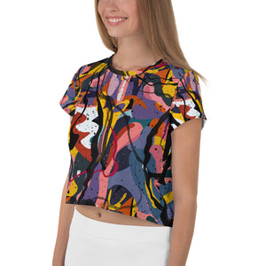 Rolling Thunder All-Over Print Crop Tee