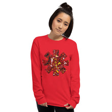 Load image into Gallery viewer, Red Hot Chili Pepper Star Splattered Paint Long Sleeve Shirt
