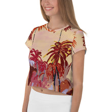 Load image into Gallery viewer, Palm Trees All-Over Print Crop Tee