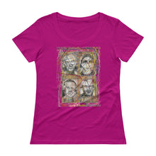 Load image into Gallery viewer, RHCP Red Hot Chili Peppers &quot;Freaky Styley&quot; Collage Ladies&#39; Scoopneck T-Shirt