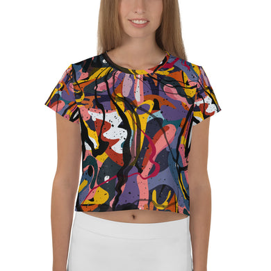 Rolling Thunder All-Over Print Crop Tee