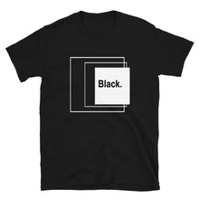 Load image into Gallery viewer, Black with white square Short-Sleeve Unisex T-Shirt