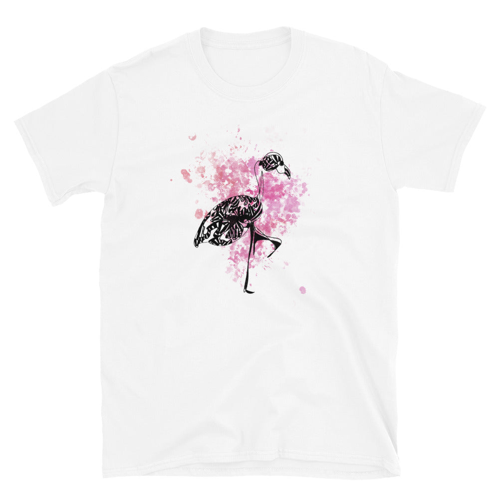 Pink FLAMINGO Short-Sleeve Unisex T-Shirt