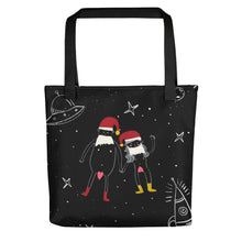 Load image into Gallery viewer, Intergalactic Cosmic Naughty Christmas Couple Tote bag
