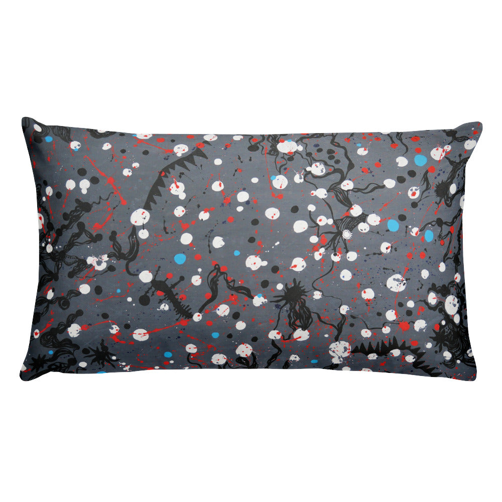 Abstract Grey Single-sided Cushion