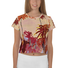 Load image into Gallery viewer, Palm Trees All-Over Print Crop Tee