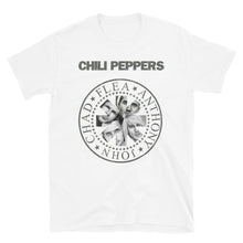 Load image into Gallery viewer, RHCP Ramones Parody Red Hot Chili Peppers  Star Scratched Font Short-Sleeve Unisex T-Shirt